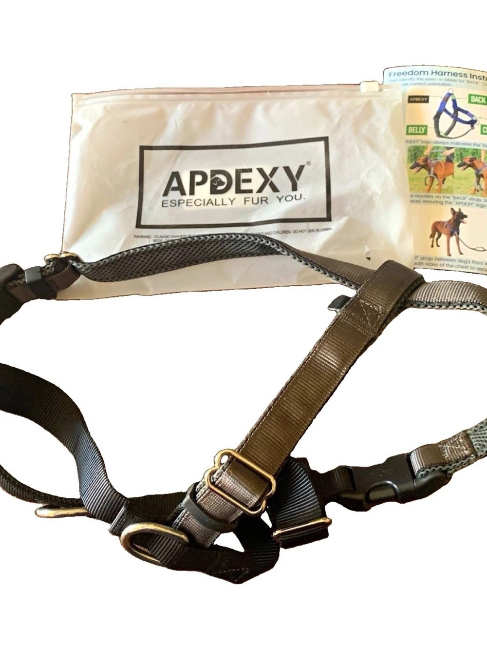 Gray Dog Harness - Comfortable No-Pull Pet Harness